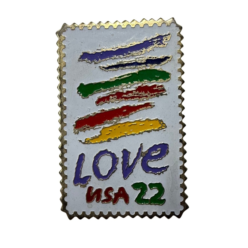Vintage USPS Love Stamp Enamel Pin